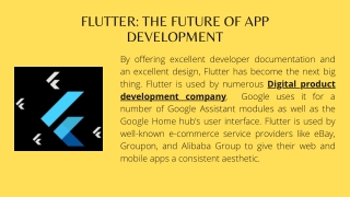 FLUTTER: THE FUTURE OF APP DEVELOPMENT