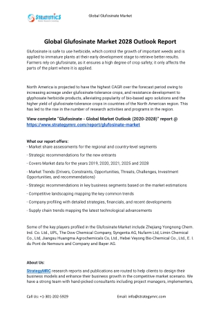 2021 Glufosinate Industry Global Analysis Report
