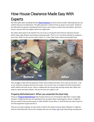 How House Clearance Easy With Experts