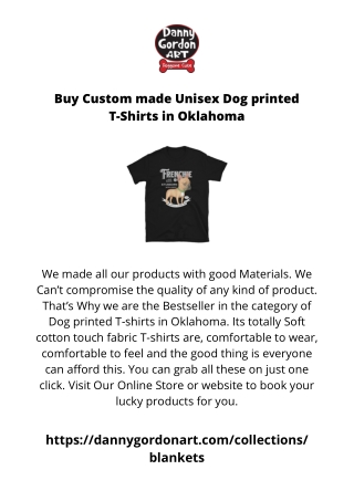 Buy Custom made Unisex Dog printed T-Shirts in Oklahoma