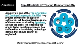 Top Affordable IoT Testing Company in USA