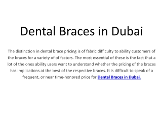 Dental Braces in Dubai