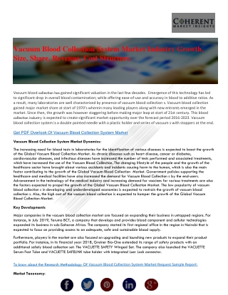 Vacuum Blood Collection System Market