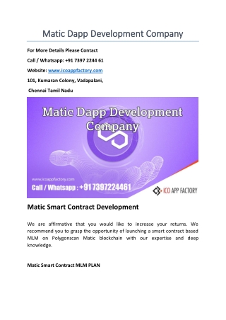 Matic Dapp development company