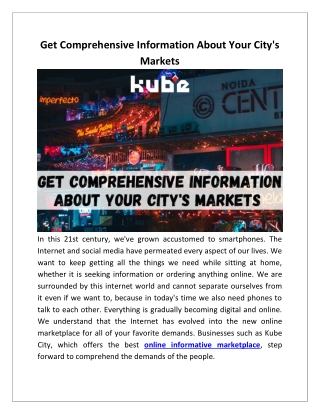 Get Comprehensive Information About Your City's Markets