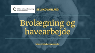 Brolægning og havearbejde