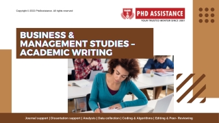 PhD Research writing in Business and Management – PhD Assistance