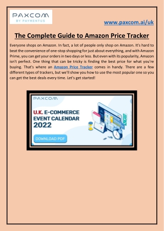 The Complete Guide to Amazon Price Tracker