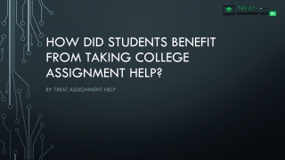 How Did Students Benefit From Taking College Assignment