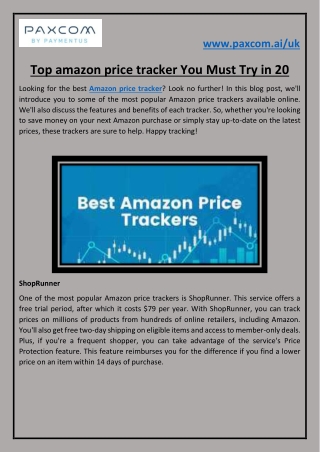 Top amazon price tracker You Must Try in 20