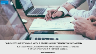 10 Benefits of Working with a Professional Translation Company