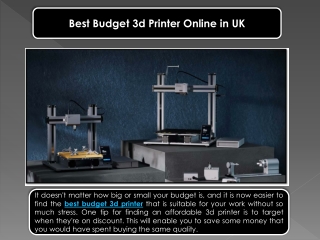 Best Budget 3d Printer Online in UK