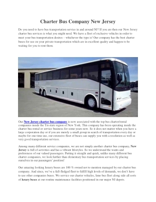 Charter Bus Company New Jersey
