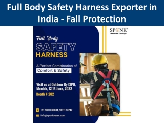 Full Body Safety Harness Exporter in India