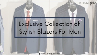 Exclusive Collection of Stylish Blazers For Men