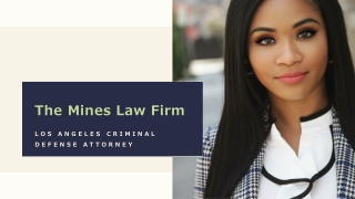 Los Angeles Criminal Defence Attorney - The Mines Law Firm