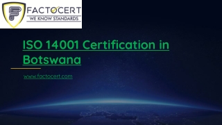 ISO 14001 Certification in Botswana