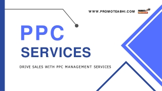 PPC Services Drive Sales With PPC Management Services