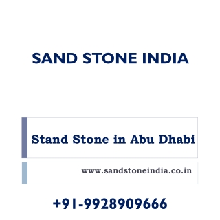 Stand Stone in Abu Dhabi - Sand Stone India