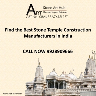 Find the Best Stone Temple Construction Manufacturers in India