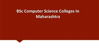 BSc Computer Science Colleges In Maharashtra