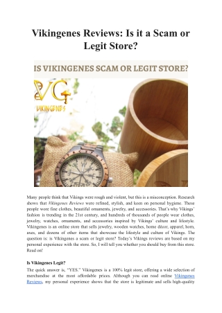Vikingenes Reviews: Is it a Scam or Legit Store?