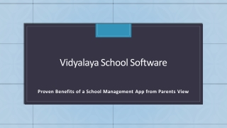 Proven Benefits of a School Management App from Parents View