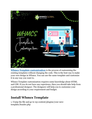 Whmcs Template Customization