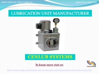 Best Lubrication Unit Manufacturer