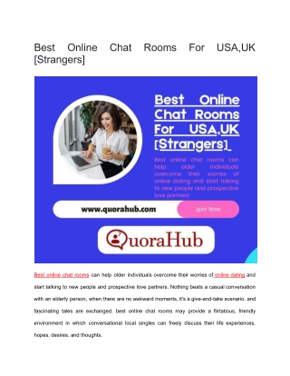 Best Online Chat Rooms & best Online Chat Rooms For Strangers in 2022