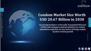 Condom Market Revenue Share Analysis, and Forecast To 2030