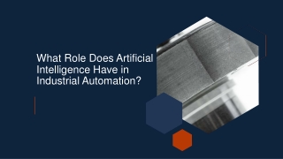 What Role Does Artificial Intelligence Have in Industrial PDF