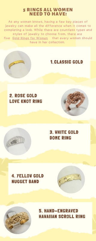 5 Versatile Pieces of Gold Rings Every Women Must Own