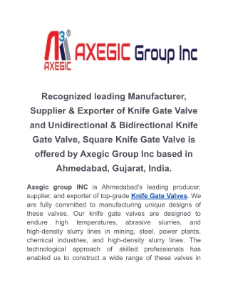 Knife Gate Valve