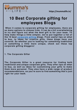 10 Best Corporate gifting for employees Blogs