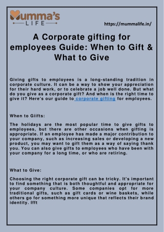 A Corporate gifting for employees Guide When to Gift & What to Give