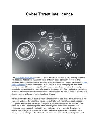 Cyber Threat Intelligence-Driveittech