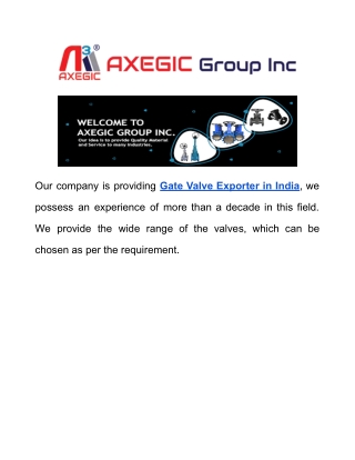 Gate valve india