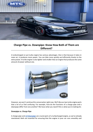 Charge Pipe vs