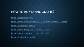 HOW TO BUY FABRIC ONLINE