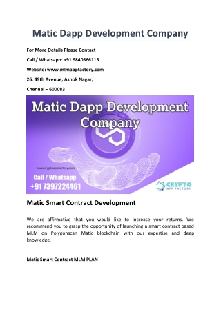 Matic Dapp development company