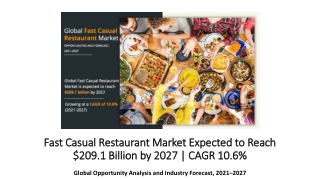Fast Casual Restaurant Market Size, Share
