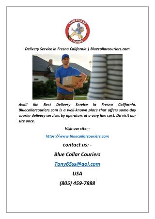 Delivery Service in Fresno California