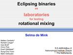 Eclipsing binaries