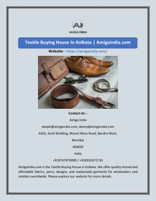 Textile Buying House In Kolkata  Amigaindia