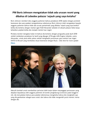 PM Boris johnson says no official business is discussed