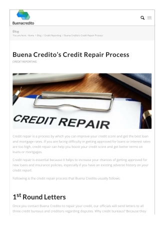 Buena Credito’s Credit Repair Process