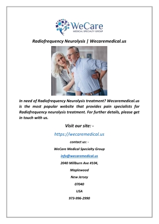 Radiofrequency Neurolysis