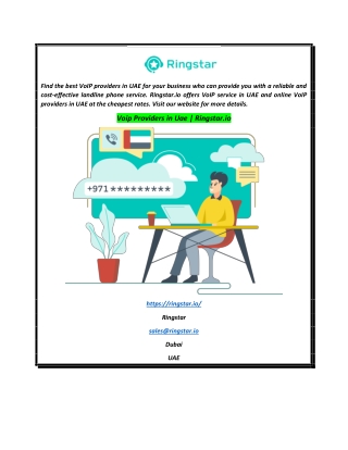 Voip Providers in Uae  Ringstar.io