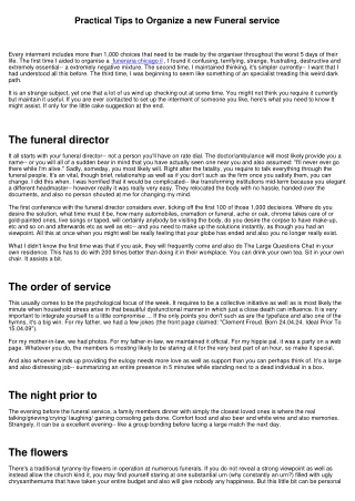 Practical Tips to Set up a new Funeral